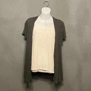 Gray and white dress shirt